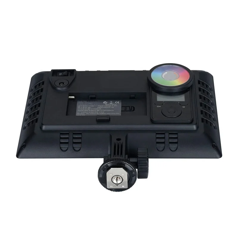 Дешево Светодиодная лампа RGB для видеосъемки, дополнительная батарея с зарядным устройством светильник для фотосъемки + адаптер переменного тока