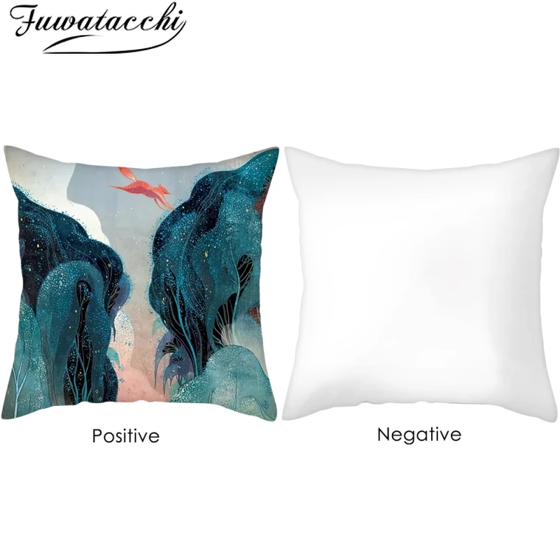 

Fuwatacchi Pillow Case Home Decor Natural Scenery Cushion Cover Art Paintings Throw Pillowcase for Sofa Living Room Pillow Cover