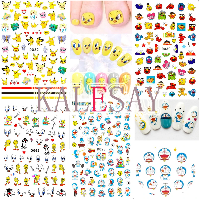 Популярные 3D наклейки для дизайна ногтей с мультяшной уткой маникюра Клей Фольга