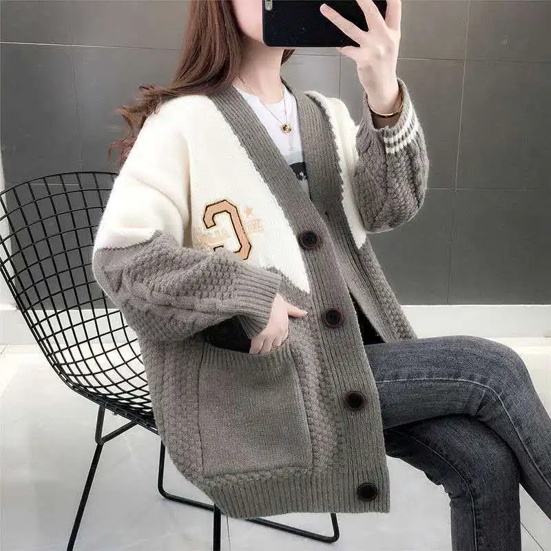 

Woman Sweaters Women's Clothing 2020 Autumn Loose Top Sweater Women's Coat Sweater Cardigan Women Femme Chandails Pull Hiver
