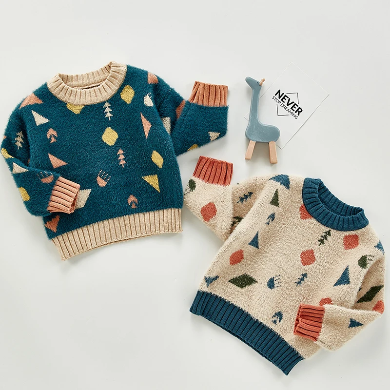 

Autumn Baby Girls Boys Knitted Sweater Toddler Girls Boy Casual Cartoon Warm Cotton Sweaters Coat Kids Pullovers Sweaters
