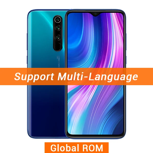 Смартфон Xiaomi Redmi Note 8 Pro с глобальной прошивкой, 6 ГБ, 128 ГБ, 64 мп, четыре камеры MTK Helio G90T, четыре ядра, 6,53 дюйма, 4500 мАч, аккумулятор NFC - Цвет: Global ROM Blue