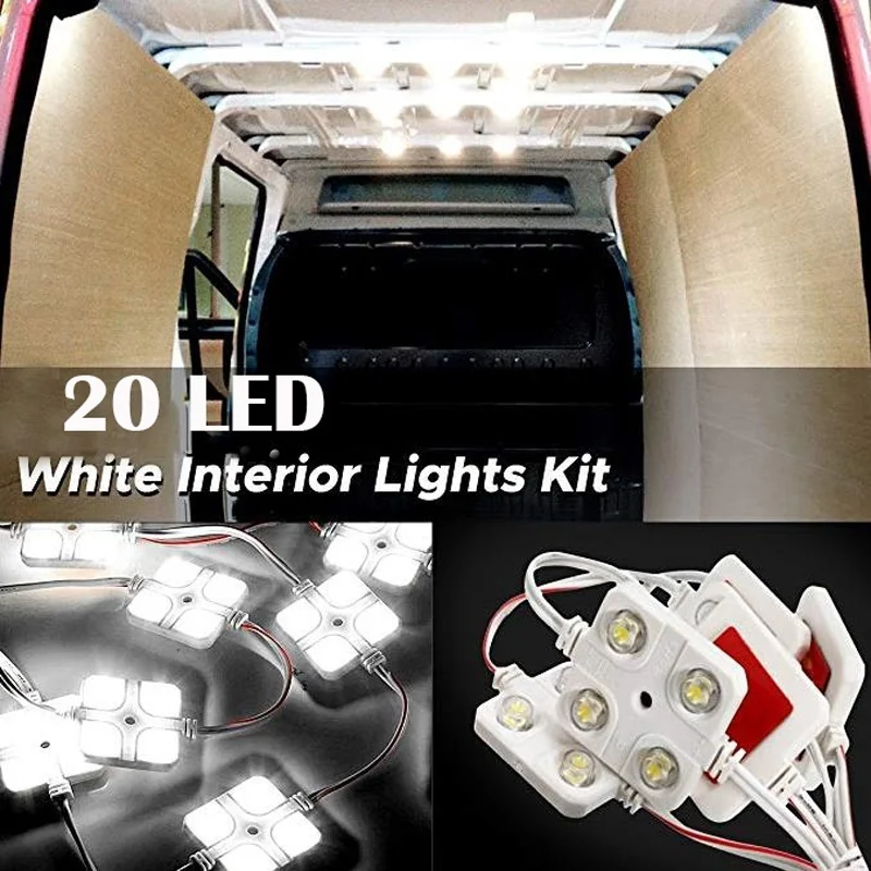 

20Led Interior Lights Kit For Trailer Lorries Sprinter Ducato Transit