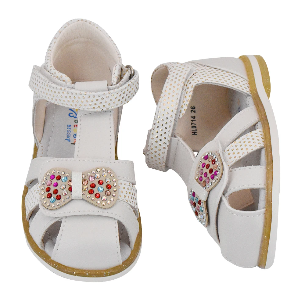 BESSKY/Белая детская летняя обувь летние сандалии для девочек принцессы из ПВХ с