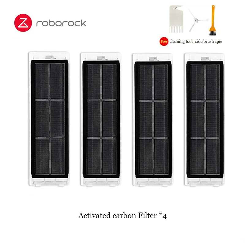 

Accessories For Roborock S7 vacuum cleaner parts Activated carbon Filter 4 Pcs