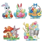 Алмазная живопись, хрустальные пасхальные яйца кролика, настольные украшения, Набор для творчества, алмазная живопись, домашние украшения, Рождественский домашний декор