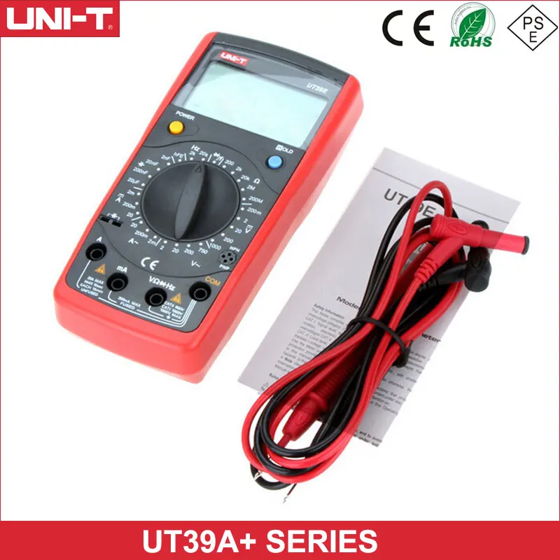 

UNI-T UT39A+ UT39C+ UT39B UT39E UT39E+ Digital Multimeter Auto Range With LCD Backlight Data Hold Multimetro tester