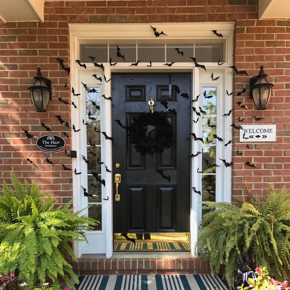 12 шт. декоративные наклейки на стену летучая мышь|Наклейки стену| |