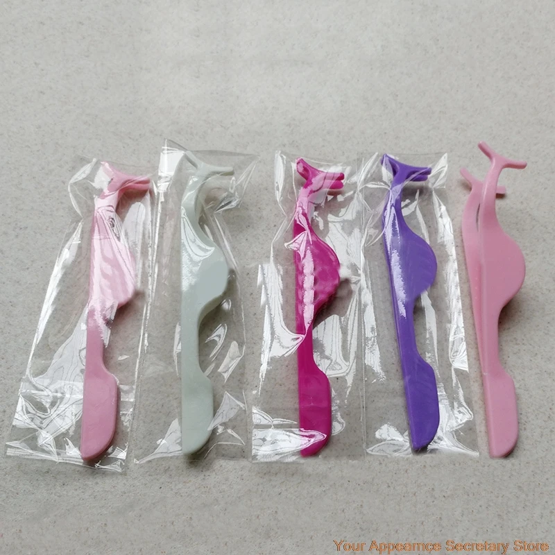 

1PC False Eyelash Tweezers False Eyelashes Applicator Eyelash Extension Curler Nipper Auxiliary Clamp Makeup Forceps Tools