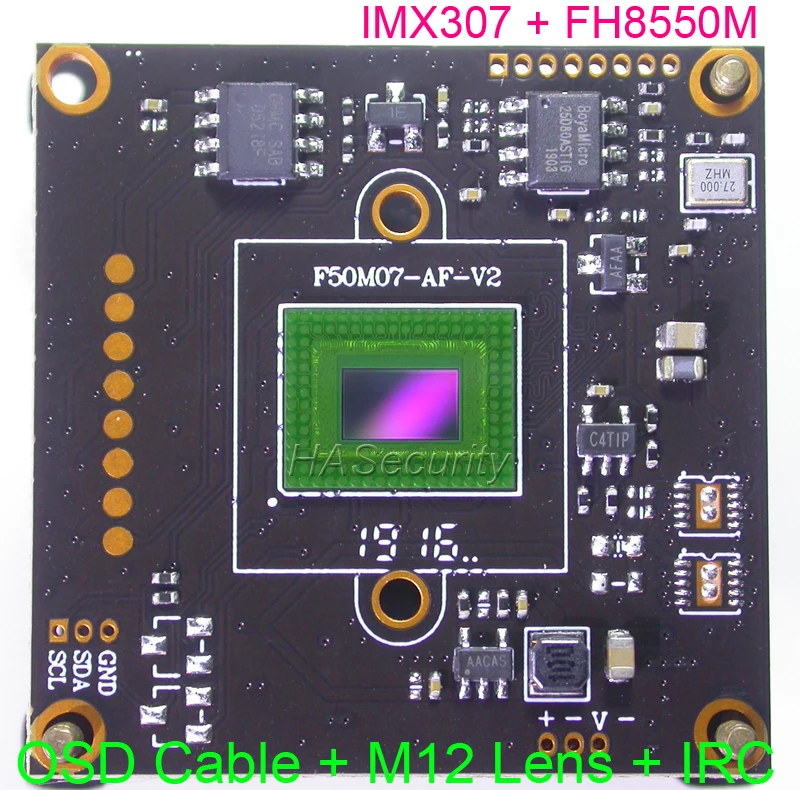 AHD H (1080P 720P) / CVBS (D1) 1/2.8 &quotSony STARVIS IMX307 CMOS + FH8550 плата модуля камеры видеонаблюдения