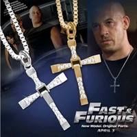 fashion male necklaces pendants fashion movie jewelry the fast and the furious toretto men classic cross pendant necklace