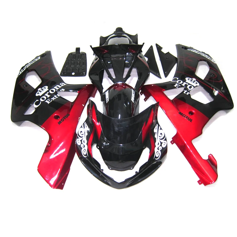 

Обновленные комплекты обтекателей для SUZUKI K2 GSXR 1000 2000 2001 2002 красный черный пластиковый гоночный gsxr1000 Обтекатели CM48