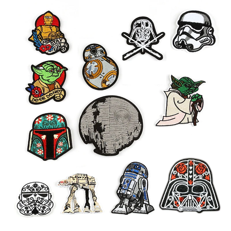 

12Pcs Beautiful Planet Animation Patch Embroidery Cloth Sticker Iron On Transfer High Quality DIY Jeans Patches For Clothes