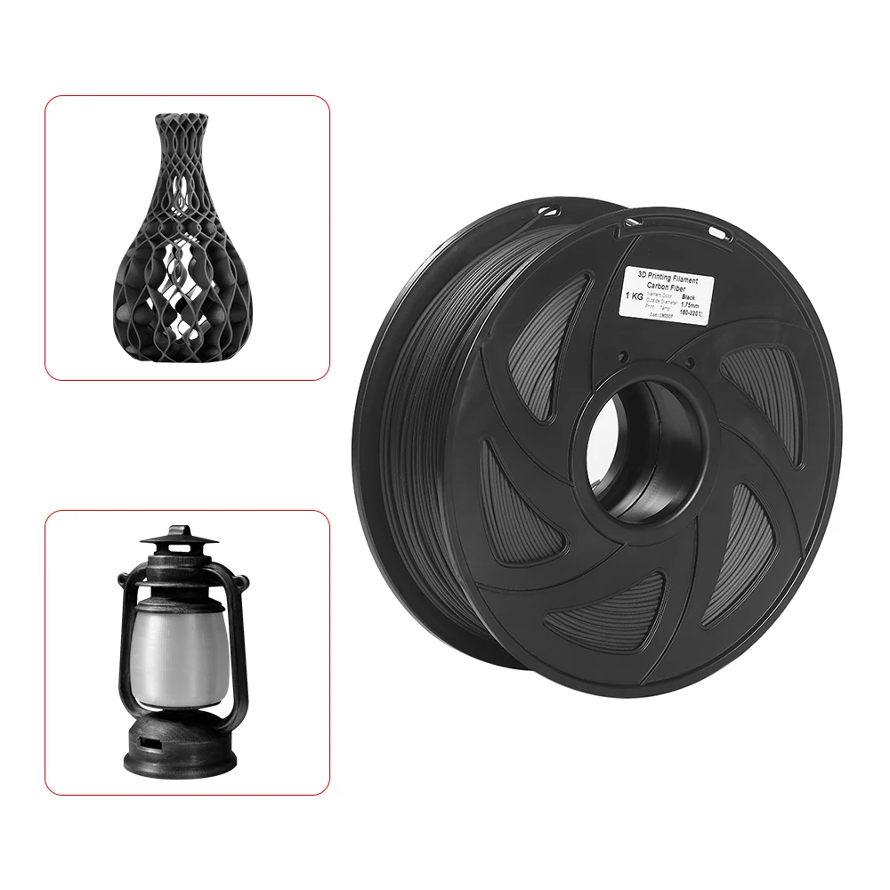 3D Printer Filament Carbon Fiber + PLA 1.75mm 1kg Spool Dimensional Accuracy  +/- 0.02mm