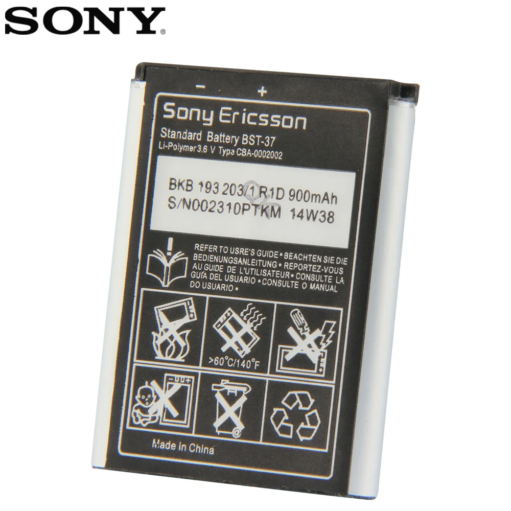 Original SONY BST-37 Battery For Sony W810C W700C W710C K750C K610 W800 W810 W550C Genuine Replacement Phone 900mAh | Мобильные