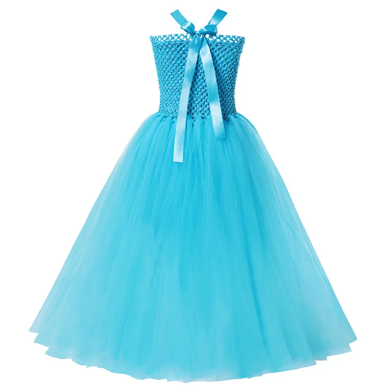 Платье Снежной Королевы для девочек 2 платья Эльзы Бальное платье со снежинками