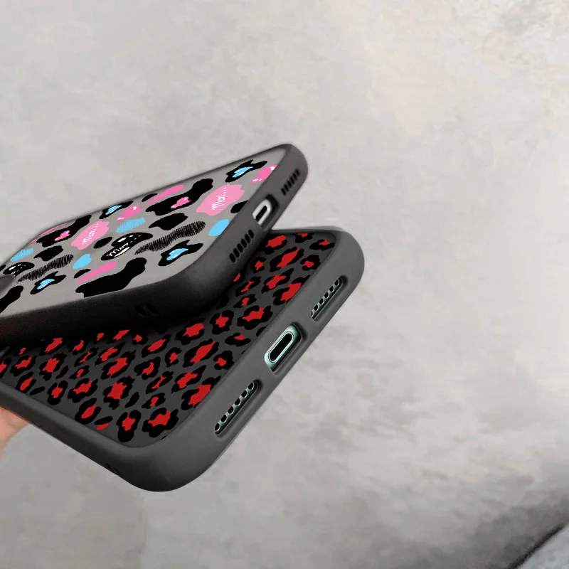 Чехол для телефона USLION с цветным леопардовым рисунком iPhone 13 11 12 Pro XS Max Mini XR X 7 8 Plus