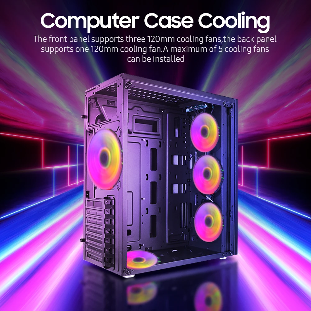 Чехол для настольного компьютера ATX с полным обзором Прозрачный чехол ПК