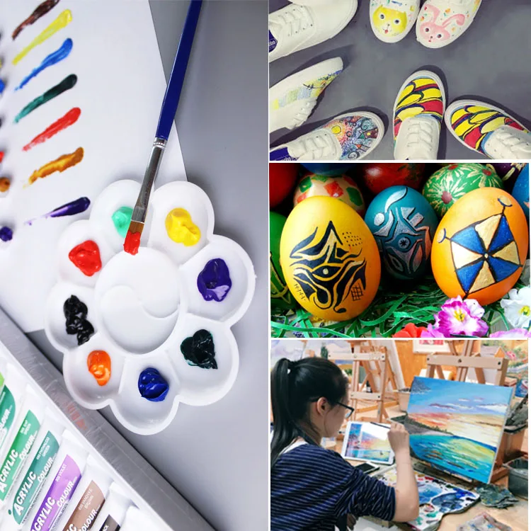 Профессиональная водостойкая краска для рисования 12 цветов|Акриловые краски| |