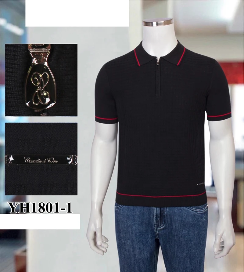 

Billionaire Polo shirt men's silk 2021 Short sleeve summer new Casual Breathable elasticity zipper big M-4XL free shipping