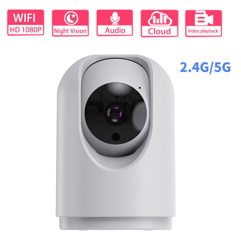 HD 1080P умная Двухдиапазонная IP камера видеонаблюдения Wi Fi 2 4G/5G радионяня