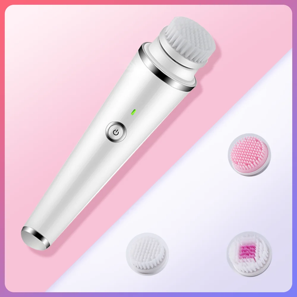 MISMON ультразвуковая Вибрация вращающаяся щетка для очищения лица кисть удаления