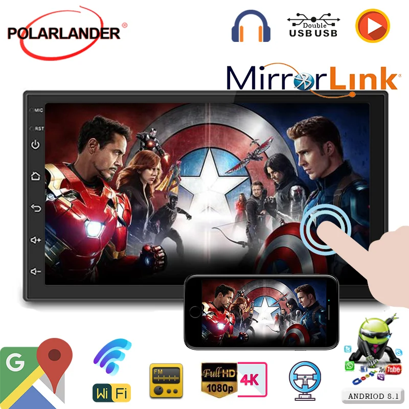 Автомагнитола Mirrorlink 2din 7 &quot MP5 плеер Wi Fi ссылка приложение для загрузки