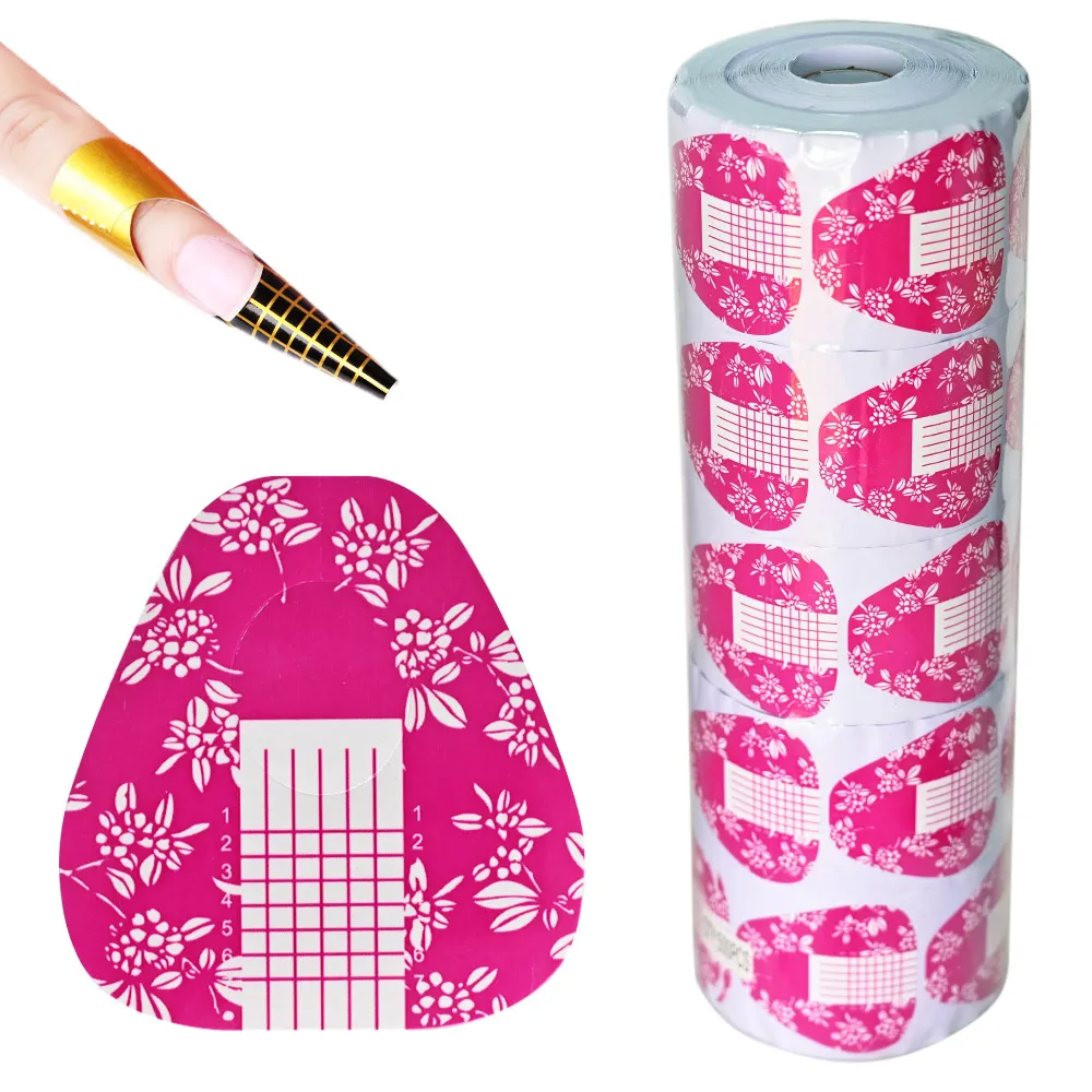 

1 roll Nail Form Extended Nail Art&Tools Equipment plastic paper use with acrylic powder TM02*500PCS