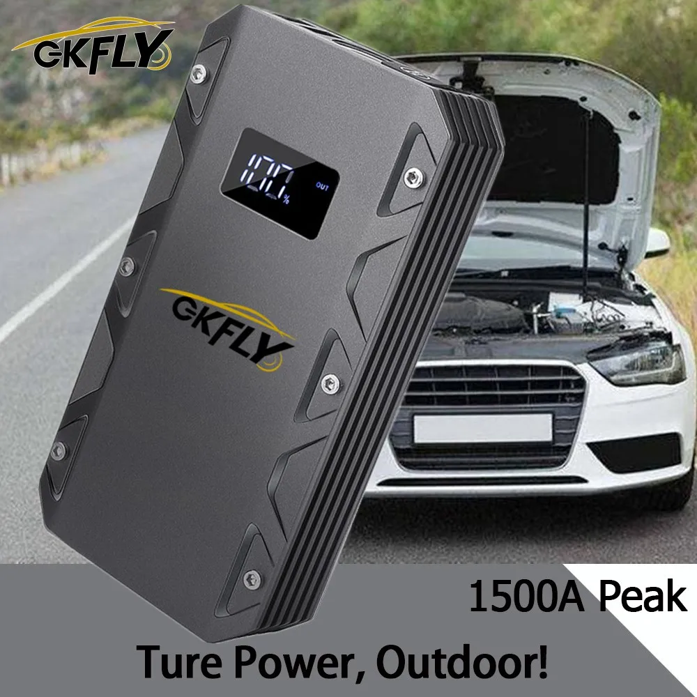 

GKFLY High Power 20000mAh Car Jump Starter 12V 1500A Portable Starting Device Power Bank Car Charger For Car Battery Booster LED