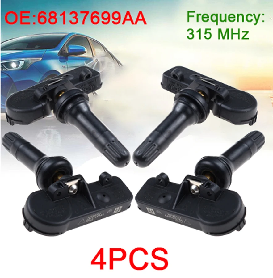 4 шт. новый датчик давления в шинах TPMS сенсор для 08 10 Dodge Ram 1500 2500 3500 Dakota 68137699AA|Датчик