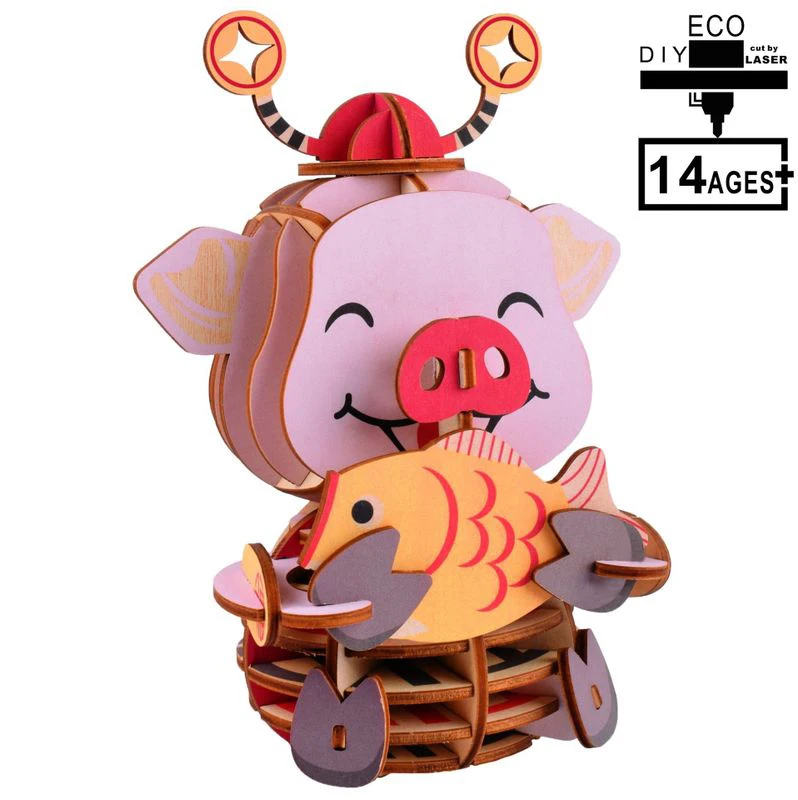 Деревянная 3D головоломка Сова Лазерная вырезка тонко сделанная развивающая