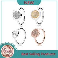 authentic 925 sterling silver original radiant signature pan ring for women bead charm gift diy jewelry