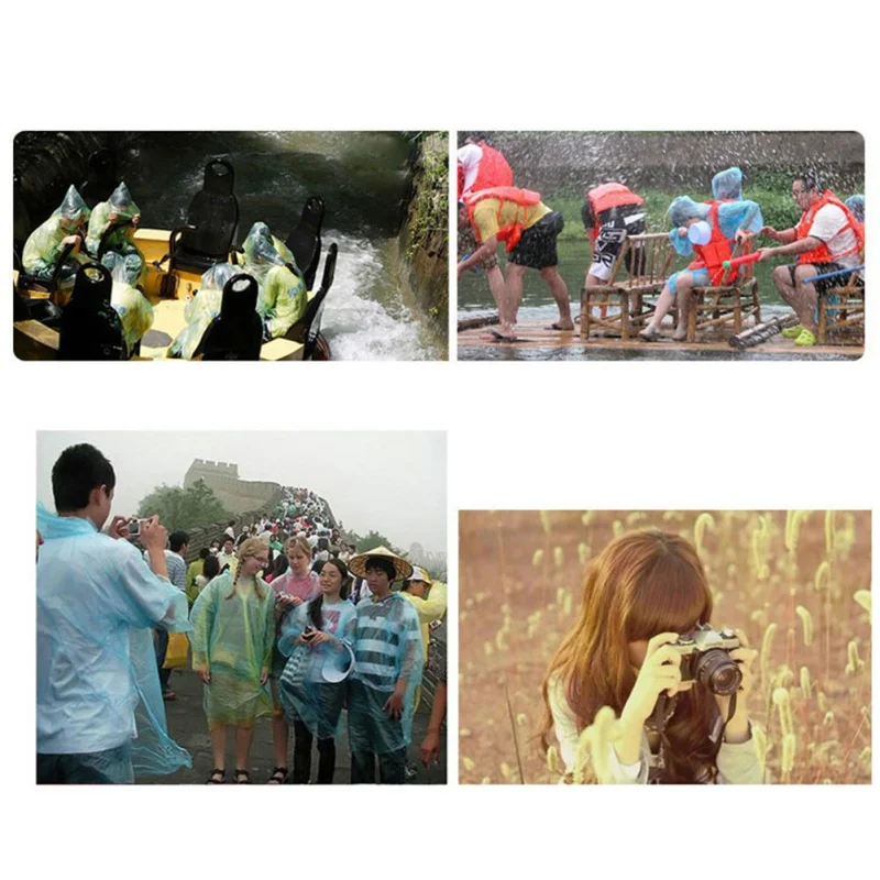 Одноразовый дождевик унисекс для верховой езды пончо с капюшоном экстренных