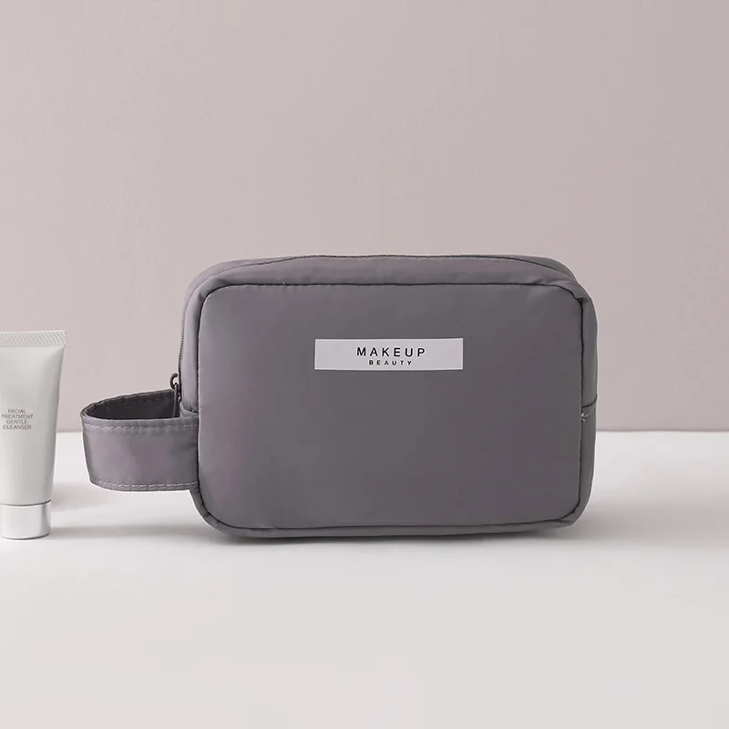 Dark gray-(S) Женская косметичка, Женская Портативная сумка для путешествий, органайзер, новинка, косметичка для туалетных принадлежностей, Большая вместительная косметичка, спонж, сумки - Цвет: Dark gray-(S)