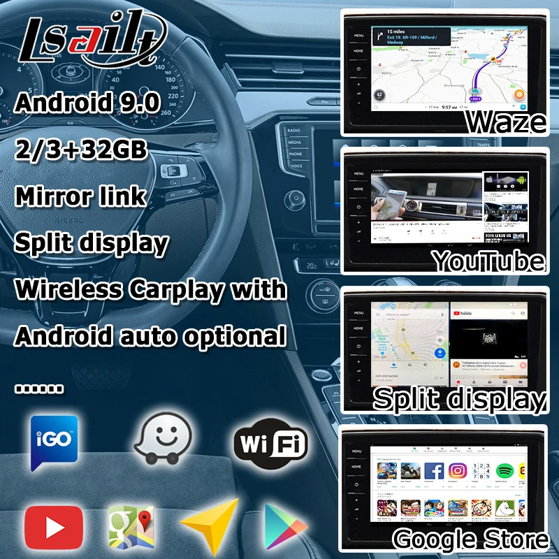 Интерфейс Android / carplay для Volkswagen Passat Tiguan Golf 6 5 8 9 2 discover pro видеоинтерфейс GPS-навигации