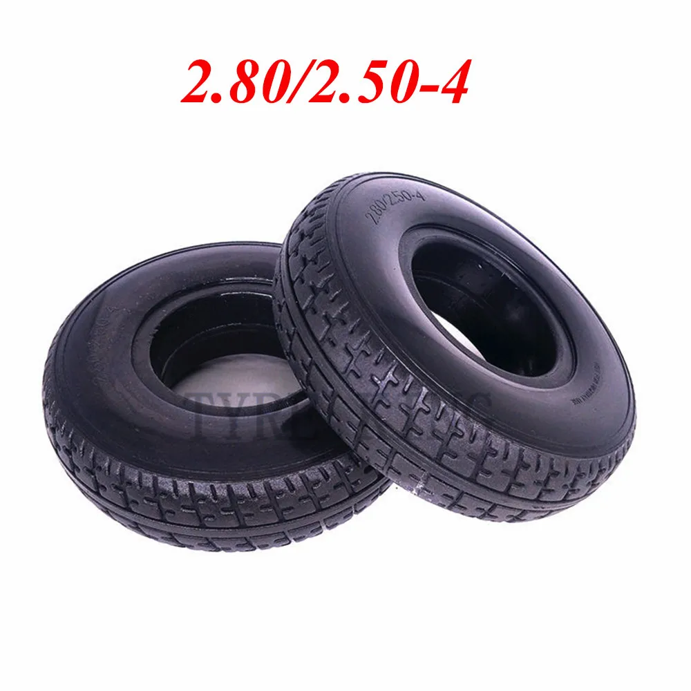

2,80/2,50-4 твердые шины 280/250-4 бескамерные шины для тележки, трицикла, частей электрического скутера 1 шт