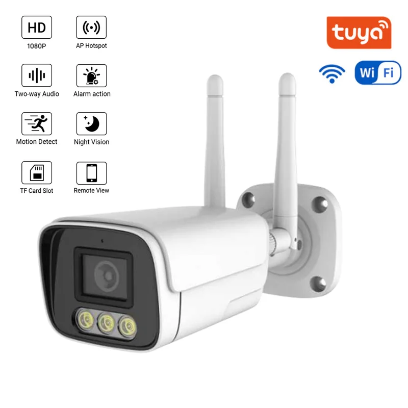 

Камера Наружного видеонаблюдения Tuya, Wi-Fi, 2 МП, HD, PTZ, 1080P