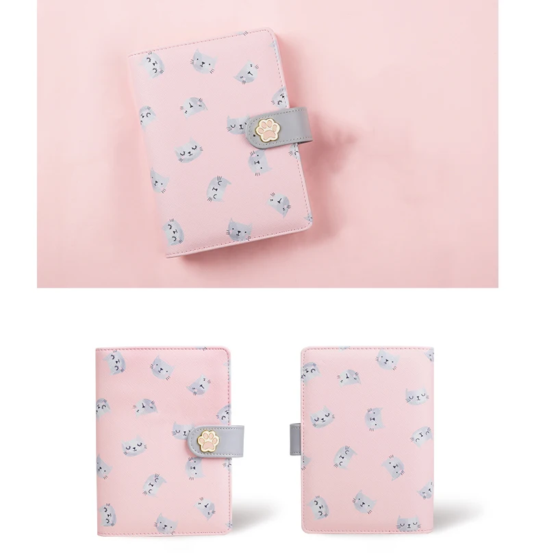 

Never Cute Kitty Cat Spiral Notebook Korean Diary A6 Planner Organizer Grid Dotted Filler Paper Student Girls Gift Stationery