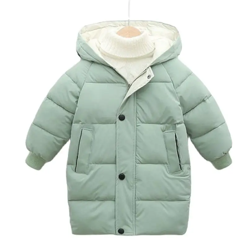 

Winter Kids Coats Children Boys Jackets Fashion Thick Long Coats Girls Hooded Coat Snowsuit 3-10Y Teen Children Overcoat Parkas
