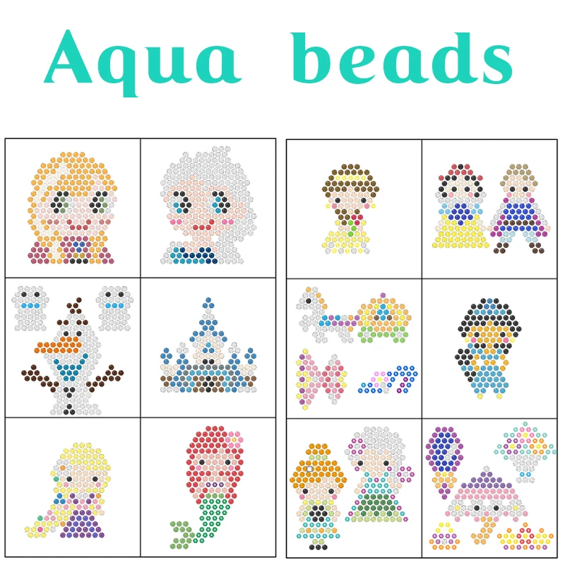 

puzzle mist magic aqua beads aquabeads color accessories DIY modele model peas children Card drawings