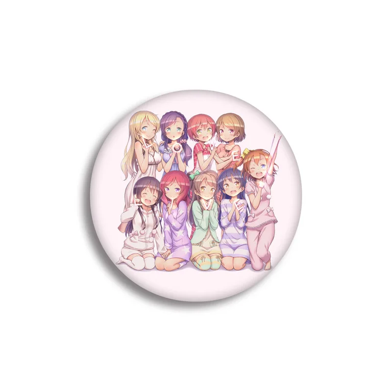 

Anime Love Live Badges on a Backpack Kawaaii Anime Girl Icons Pins Badge Decoration Brooches Metal Badges For Clothes Bag DIY