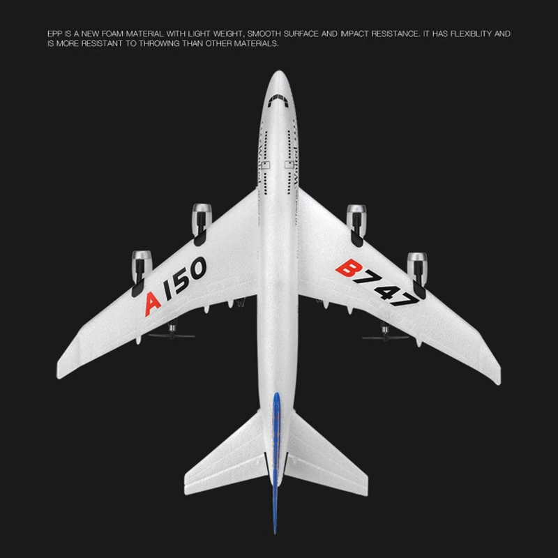 

WLTOYS 2.4G Remote Control Glider 3-Channel Built-in 6-Axis Gyro xK A150-B747 Passenger Aircraft Model