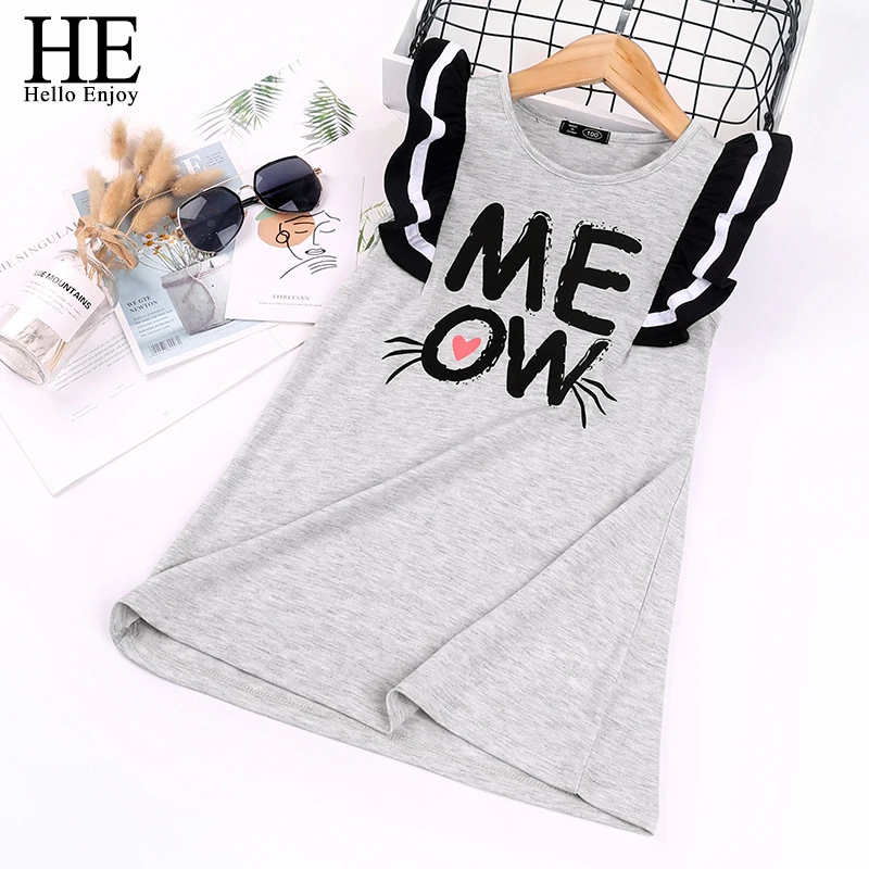 HE Hello Enjoy Kids Dresses for Girls Summer Children's Party Costumes Princess Birthday Belle Red Ball Gown 2-6 Clothes | Детская