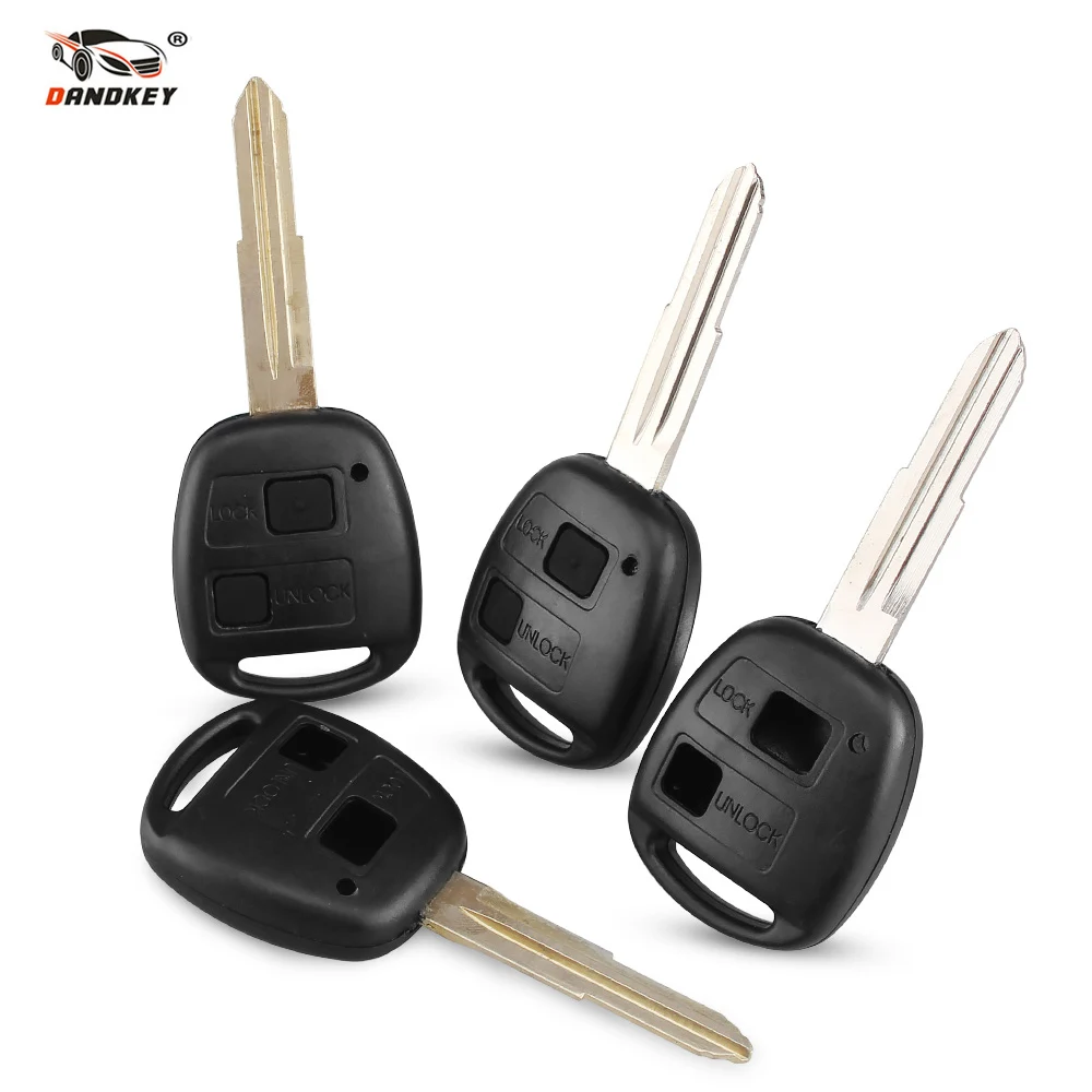Чехол для автомобильного ключа Dandkey 2/3 кнопки Toyota Yaris Prado Tarago Camry Corolla с