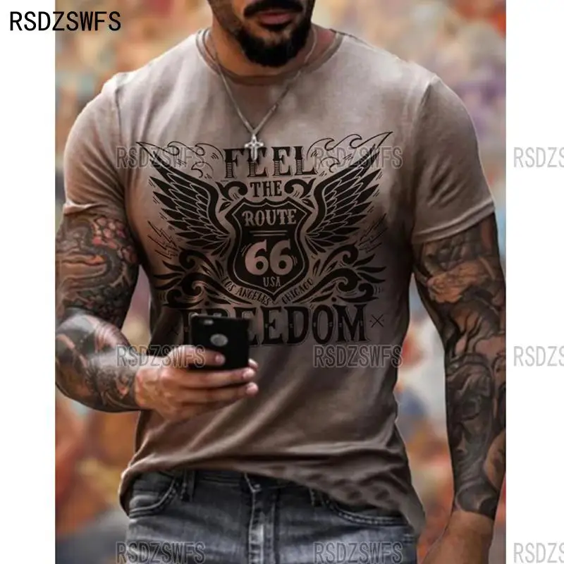 Футболка мужская оверсайз с коротким рукавом модная тенниска принтом 66 букв и