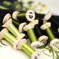 bean green embroidery threadpractical mini spoolsuzhou embroidery thread diy common thread