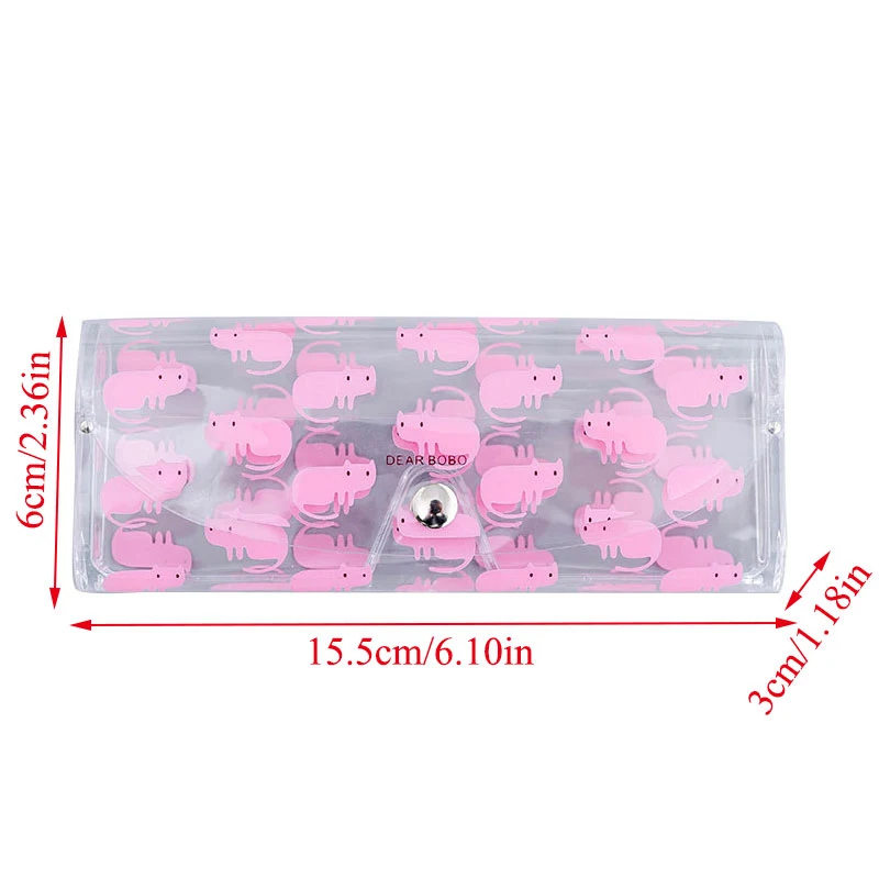 

Carry Glasses Box Eyewear Accessories Cartoon Cute Travel Women Transparent Plastic Eye Glasses Box Bag Case Protection Holder