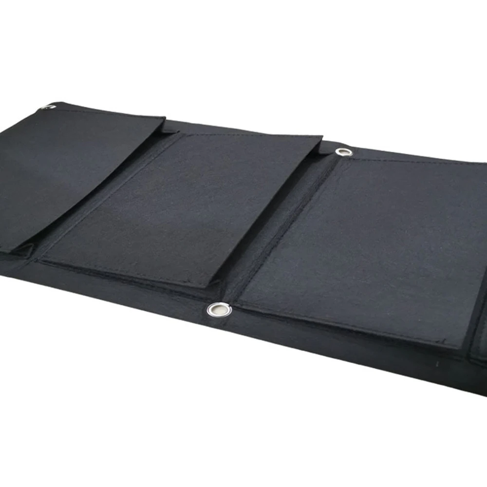 

4 Pockets Wall Hanging Planting Bag Black Vertical Planting Flower Grow Bags Garden Bag Home Supplies