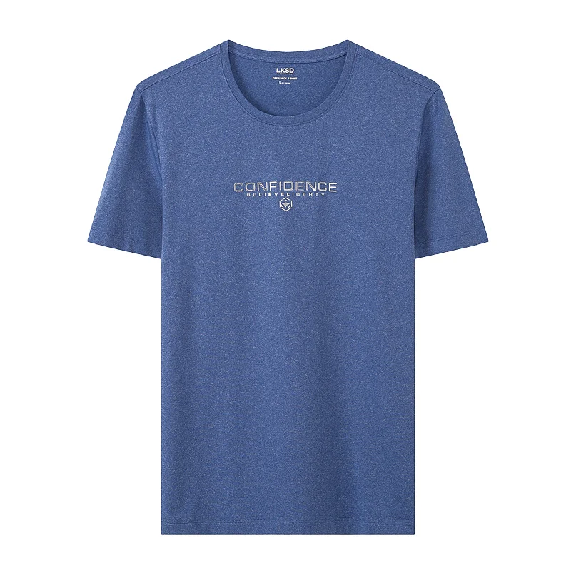 

LKSD 2021 summer new short-sleeved T-shirt men's simple and versatile round neck personality comfortable men's shirt U060500108