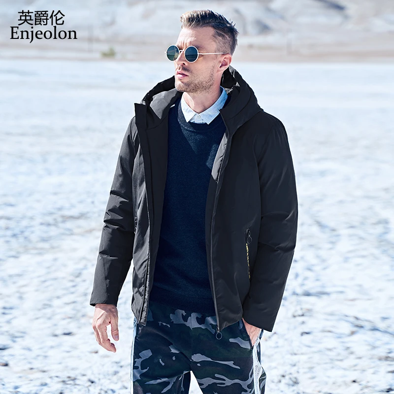 Enjeolon новинка 2020 куртка с хлопковой подкладкой мужская толстая капюшоном парка